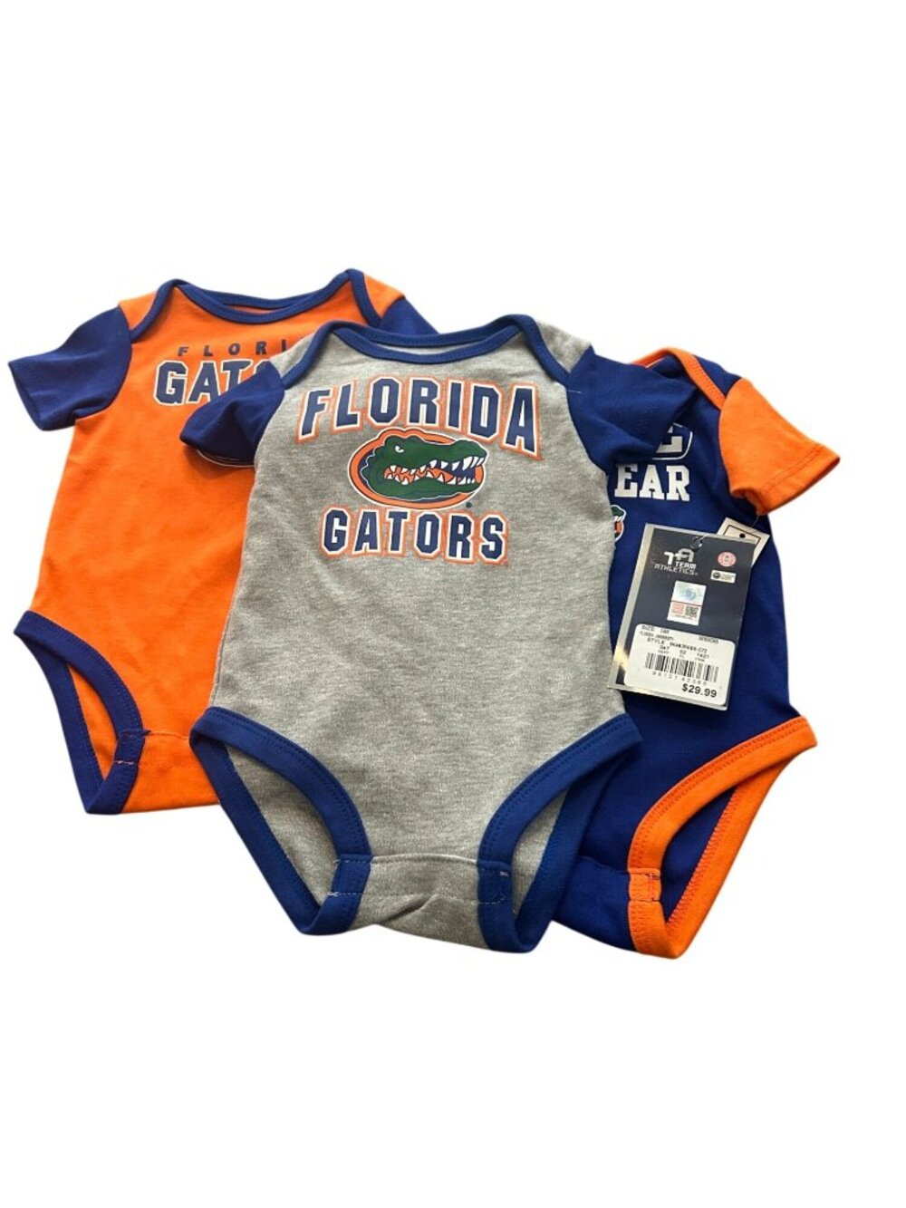 NWT NCAA Florida Gators Infant Boys' 3pk Bodysuit - 3-6M, MSRP $29.99